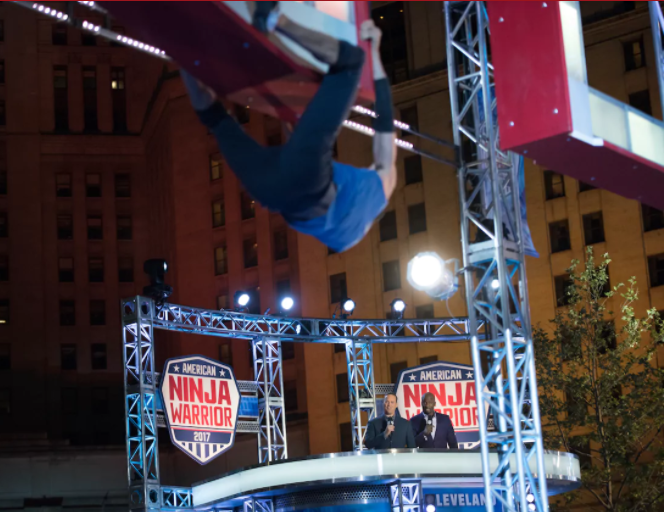 Jonathan Angelilli - American Ninja Warrior - I-Beam Gap Obstacle - Cleveland - Season 9 - TrainDeep.com