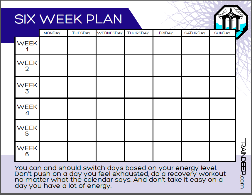 6 Week Plan Graphic